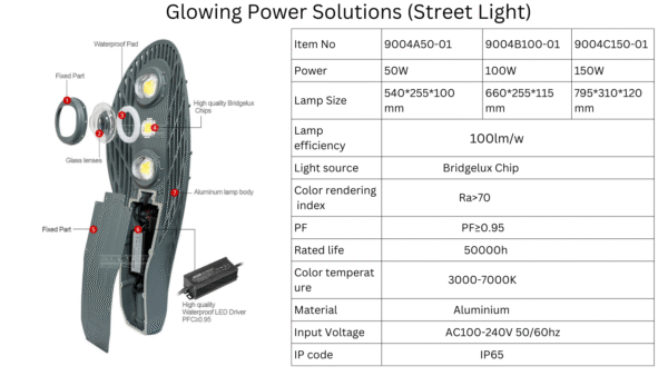 Solar street Light All Top 100 watt