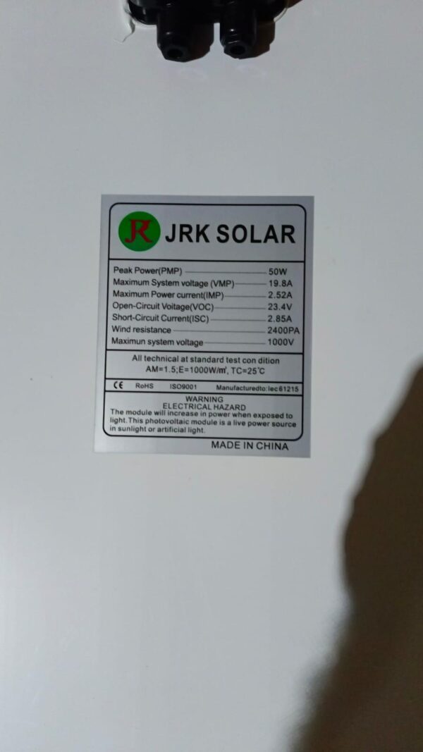 Mono Crystalline JRK 50Wp - Image 3